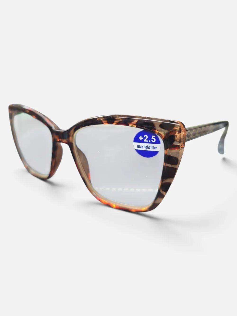 New Tortoiseshell Women's Readers 2.5 - Blue Light Filter With Soft Case #0363